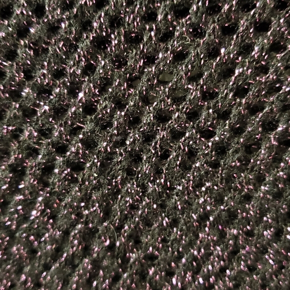 Rock And Republic Purple Metallic Sheer Mesh Long Sleeve Top. Sz L - Picture 5 of 6